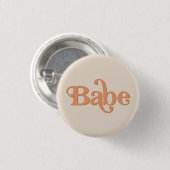 TRIXIE Retro 70's The Party Bachelorette Babe Ronde Button 3,2 Cm (Voorkant /achterkant)