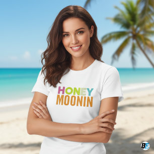 TRIXIE Retro 70's thema Honingmoonin' Bruid  T-shirt