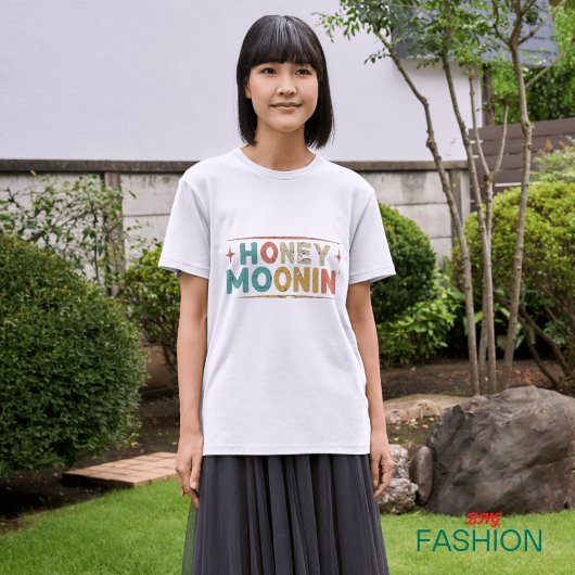 TRIXIE Retro 70's Themakled Bruid Op Honingmaand T-shirt