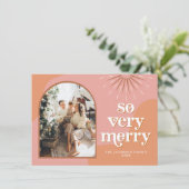 TRIXIE Retro Arched Photo Boho Kerstmis Kaart (Staand voorkant)