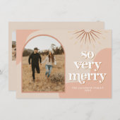 TRIXIE Retro Arched Photo Boho Kerstmis Kaart (Voorkant / Achterkant)