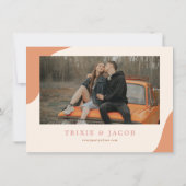 TRIXIE Retro Arched Photo Boho Save the Date Kaart (Achterkant)