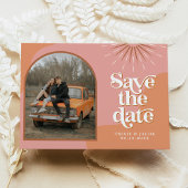 TRIXIE Retro Arched Photo Boho Save the Date Kaart