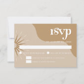 TRIXIE Retro Beige 70's Tuurlijke RSVP-kaart Kaart (Voorkant)
