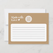 TRIXIE Retro Earth Tone Beige Business Hartelijk d Kaart (Achterkant)