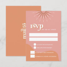 TRIXIE Retro Pink en Sinaasappel 70's RSVP Briefka