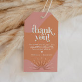 TRIXIE Retro Pink & Oranje Groovy Hartelijk dank Cadeaulabel