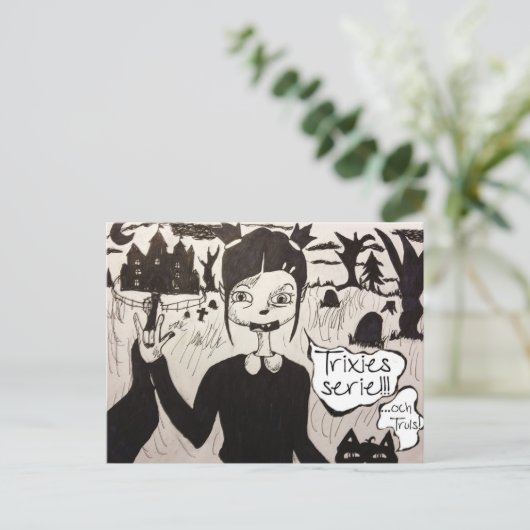 Trixie & Truls vykort Briefkaart (Staand voorkant)