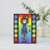 Trixy Pixie Stick Rainbow Circus Freak Briefkaart (Staand voorkant)