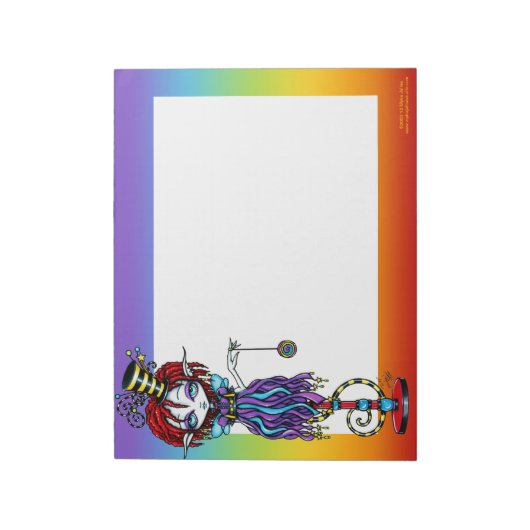 Trixy Pixie Stick Sideshow Circus BIG Notitieblok (Linkerzijde)