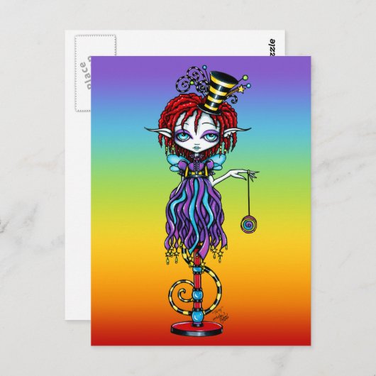Trixy Pixie Stick Sideshow Circus Fairy Briefkaart (Voorkant / Achterkant)