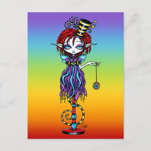 Trixy Pixie Stick Sideshow Circus Fairy Briefkaart (Voorkant)
