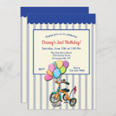 Triycle Birthday Party Kaart (Voorkant / Achterkant)