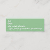 TRJ Fine Art Sjabloon Mini Visitekaartje (Achterkant)