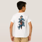 Trmay Dragon Surfboard Illustratie T-shirt (Achterkant volledig)