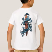 Trmay Dragon Surfboard Illustratie T-shirt (Achterkant)