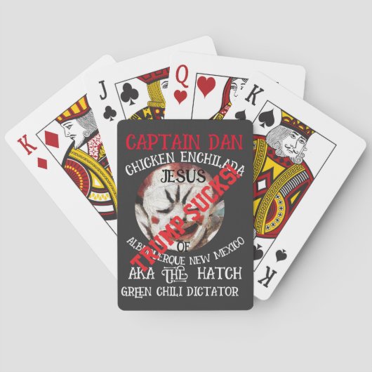 Trmp KAPITEIN DAN KIP ENCHILADA JESUS NM Pokerkaarten (Achterkant)