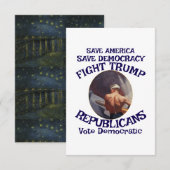Trmp Republikeinse Partij MAGA VS Amerika Stem Tru Informatiekaartje (Voorkant / Achterkant)
