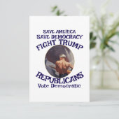 Trmp Republikeinse Partij MAGA VS Amerika Stem Tru Informatiekaartje (Staand voorkant)