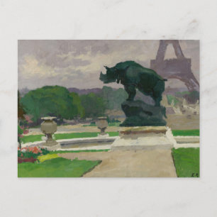 Trocadero Gardens en de Rhinoceros door Jacquemart Briefkaart