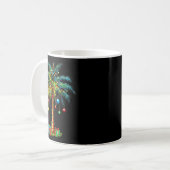 Trocal Christmas Hawaiian Santa Xmas Lights Palm T Koffiemok (Voorkant links)