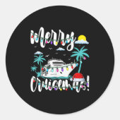 Trocal Heartbeat Christmas Cruise Merry Cruisemas  Ronde Sticker (Voorkant)