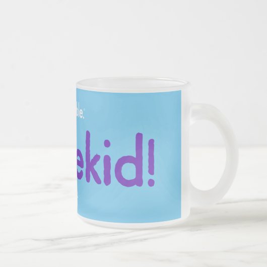 Troebel kind! matglas koffiemok (Rechts)