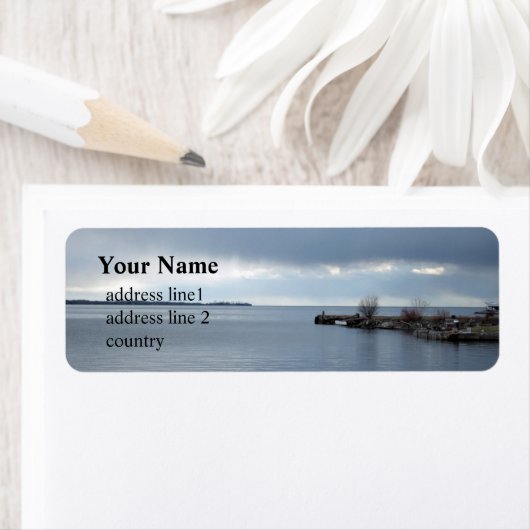 troebel meer waterfront, Kingston, Ontario, Canada Etiket (Insitu)