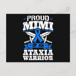 Troebel Mimi van een Ataxiwarrior Dystaxia bewustz Briefkaart