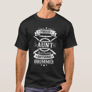 Troebel tante van een drummer-vrouw Drumsticks D T-shirt