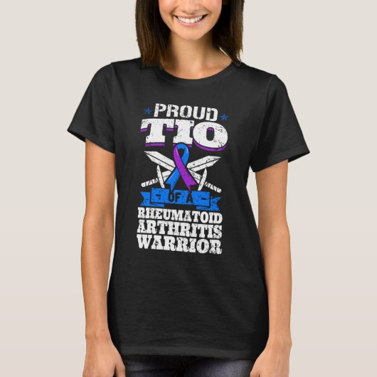 Troebel tio van reumatoïde artritis arrior waren t-shirt (Voorkant)