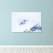 Troebele bergen canvas afdruk (Insitu (Houten vloer))