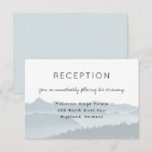 Troebele bergkam bruiloftsreceptiekaart kaart (Voorkant / Achterkant)