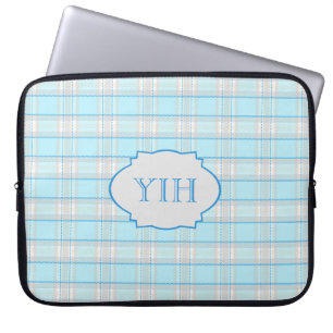 Troebele huiduitslag met Initialen Laptop Sleeve