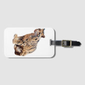 troebele luipfoto oerwoud groot kattedier bagagelabel (Voorkant (horizontaal))