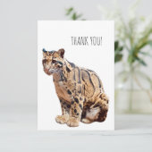 troebele luipfoto oerwoud groot kattedier bedankkaart (Staand voorkant)