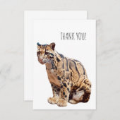 troebele luipfoto oerwoud groot kattedier bedankkaart (Voorkant / Achterkant)