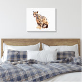 troebele luipfoto oerwoud groot kattedier canvas afdruk (Insitu (Slaapkamer))