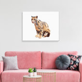 troebele luipfoto oerwoud groot kattedier canvas afdruk (Insitu (Woonkamer))