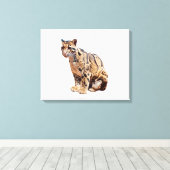troebele luipfoto oerwoud groot kattedier canvas afdruk (Insitu (Houten vloer))
