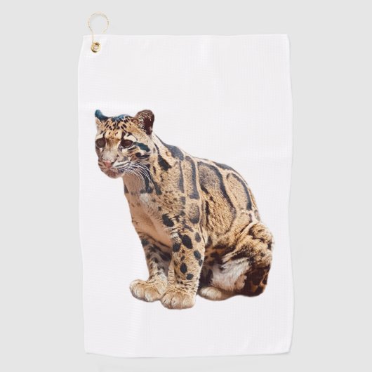 troebele luipfoto oerwoud groot kattedier golfhanddoek (Voorkant)