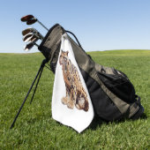 troebele luipfoto oerwoud groot kattedier golfhanddoek (Groen)