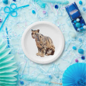 troebele luipfoto oerwoud groot kattedier papieren bordje (Feest)