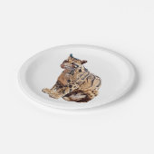 troebele luipfoto oerwoud groot kattedier papieren bordje (Gekanteld)