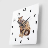 troebele luipfoto oerwoud groot kattedier vierkante klok (Hoek)