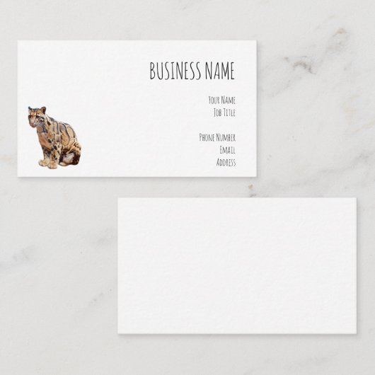 troebele luipfoto oerwoud groot kattedier visitekaartje (Voorkant / Achterkant)