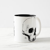 troebele schedel tweekleurige koffiemok (Voorkant rechts)