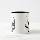 troebele schedel tweekleurige koffiemok (Center)