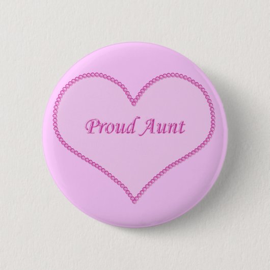 Troebele tante Button, roze Ronde Button 5,7 Cm (Voorkant)