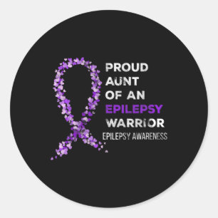 Troebele tante van een epilepsievlek of epilepsie  ronde sticker